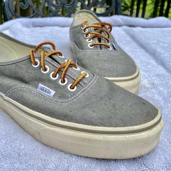 Vans Other - 💋Host pick💋Vans-9.5 mens /11 womens. Twill gray canvas with leather laces.